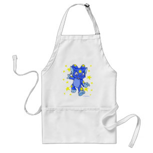 Excited Starry Acara with star burst Standard Apron