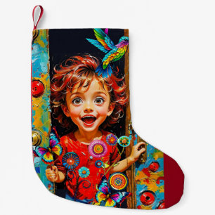 Excited To Greet A New Day Small Christmas Stocking