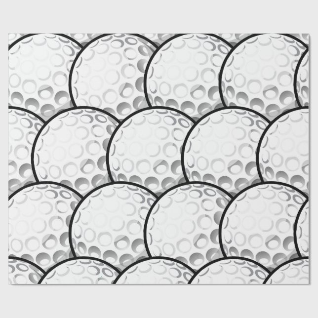 Exciting Golf Party Wrapping Paper (Flat)