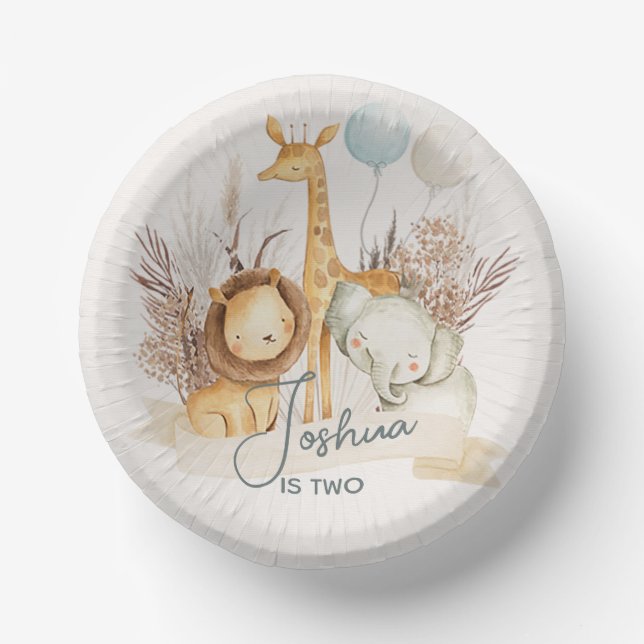 Exciting Jungle Safari Themed Party Plates (Front)