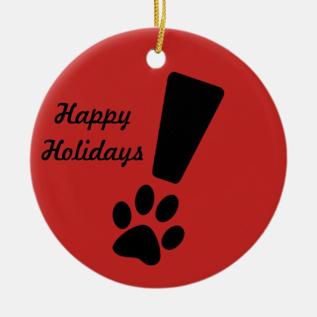 EXCLAMATION DOG PAW! Ornament (Front)