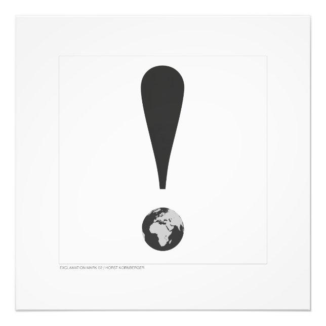 EXCLAMATION MARK O2 PHOTO PRINT  (Front)