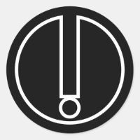Exclamation mark Symbol in black circle