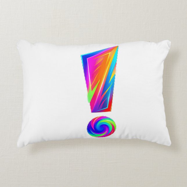 Exclamation Question Double Sided Throw Pillow (Front)