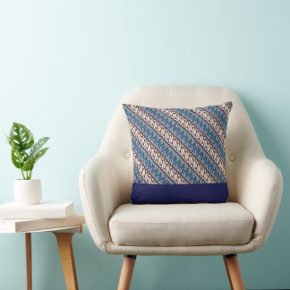Exclusive Batik Parang Two Tone Pattern Blue Cushion