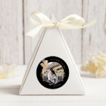 Exclusive Black Gold Floral Monogram Wedding Classic Round Sticker<br><div class="desc">Our "Exclusive Gold And Black Floral Wedding" collection features airy watercolor black and gold flowers and ample foliage. Coupled with an elegant script which is ready for your personalisation making it a chic and modern wedding collection. Check our store for more matching items.</div>