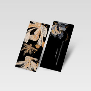 Exclusive Gold Black Floral Wedding Registry Card