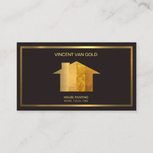 Exclusive Gold Home Paints Painting Services Business Card