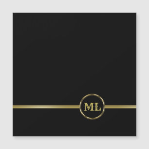 Exclusive gold logo Monogram on black 3 Ring Binde