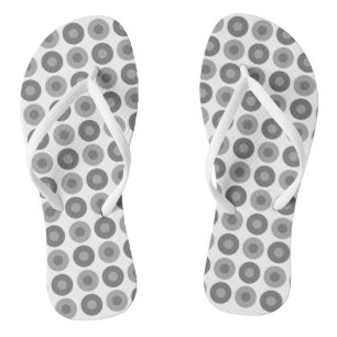 Exclusive Grey Circles Men Women Flip Flops