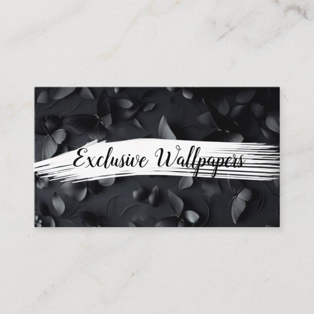 Exclusive Handmade Luxury Wallpapers Business Card (Front)