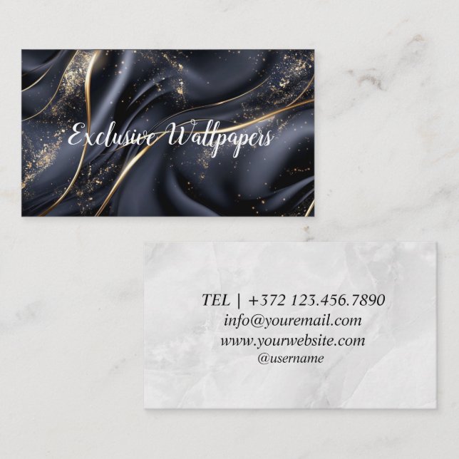 Exclusive Handmade Luxury Wallpapers Business Card (Front/Back)