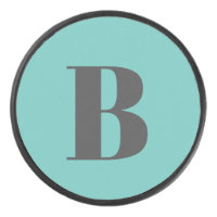 Exclusive Light Teal Grey Monogram Initial Letter