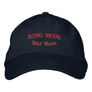 Exclusive Navy Casual-Hat Showcasing KING MODE Art Embroidered Hat