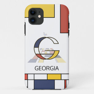 Exclusive Neoplasticism Art Monogram. Letter G Case-Mate iPhone Case