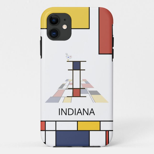 Exclusive Neoplasticism Art Monogram. Letter I Case-Mate iPhone Case (Back)