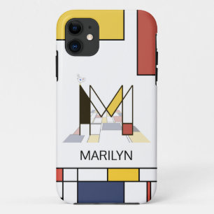Exclusive Neoplasticism Art Monogram. Letter M Case-Mate iPhone Case