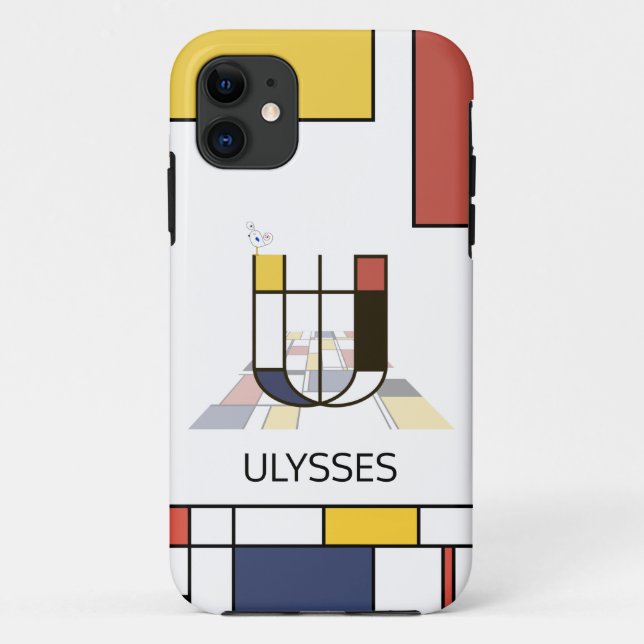 Exclusive Neoplasticism Art Monogram. Letter U Case-Mate iPhone Case (Back)