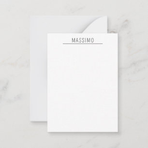 Exclusive Personal Classical Black White Own Name Card