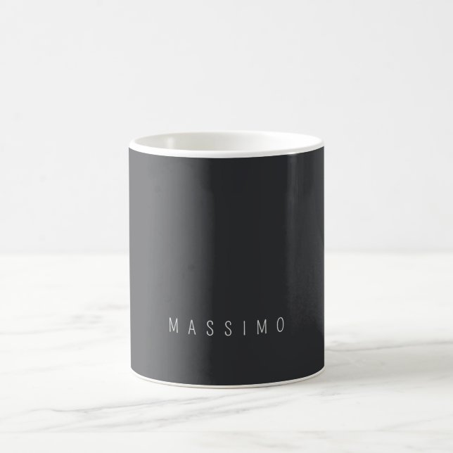Exclusive Personal Classical Black White Own Name Coffee Mug (Center)