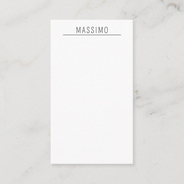 Exclusive Personal Classical Black White Own Name Enclosure Card (Front)