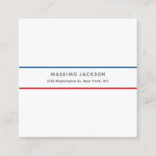 Exclusive Personal Modern Blue Red White Enclosure Card
