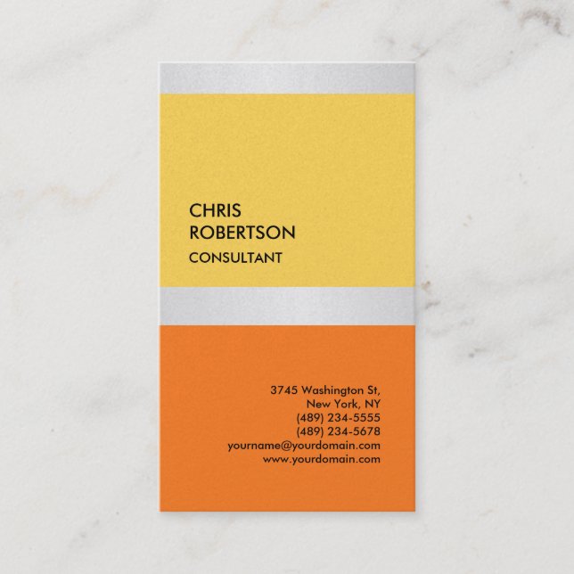 Exclusive Premium Pearl Modern Unique Business Card (Front)