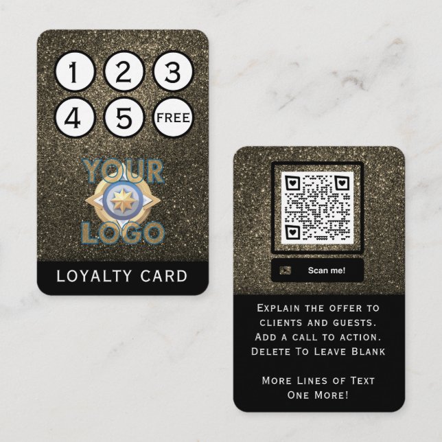 Exclusive Rewards Security Tech Professional Gold Loyalty Card (Front/Back)