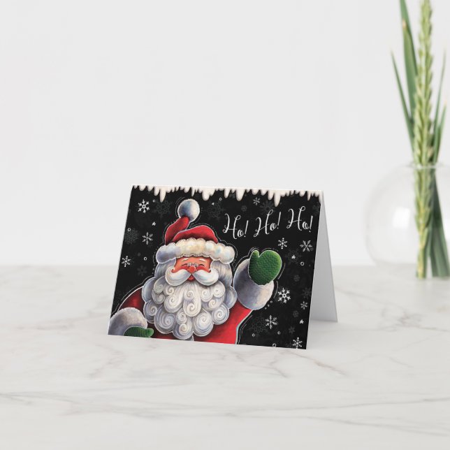 Exclusive Santa Christmas Note Card (Front)