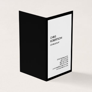 Exclusive Special Black Border White Modern Unique Business Card
