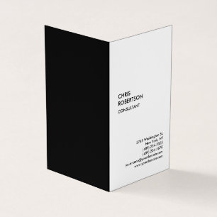 Exclusive Special Black White Modern Unique Business Card