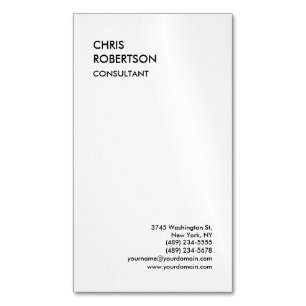 Exclusive Special Black White Modern Unique Magnetic Business Card
