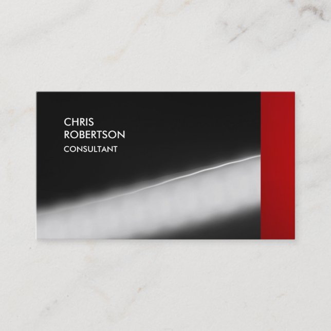 Exclusive Special Colourful Red Grey Trendy Business Card (Front)