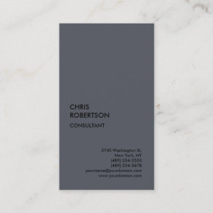 Exclusive Special Grey Minimalist Unique Modern Business Card