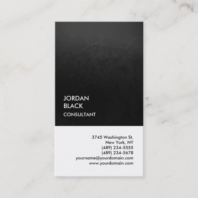 Exclusive Special Grey White Unique Modern Business Card (Front)