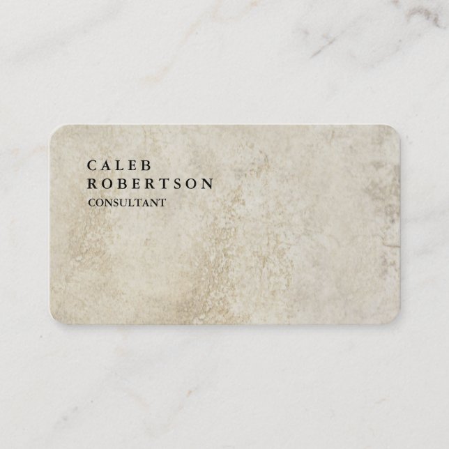 Exclusive Special Light Brown Stone Wall Trendy Business Card (Front)
