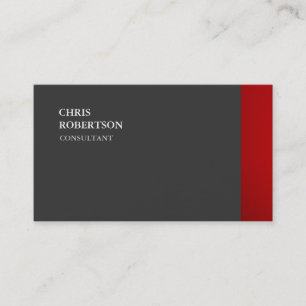 Exclusive Special Plain Red Grey Trendy Business Card