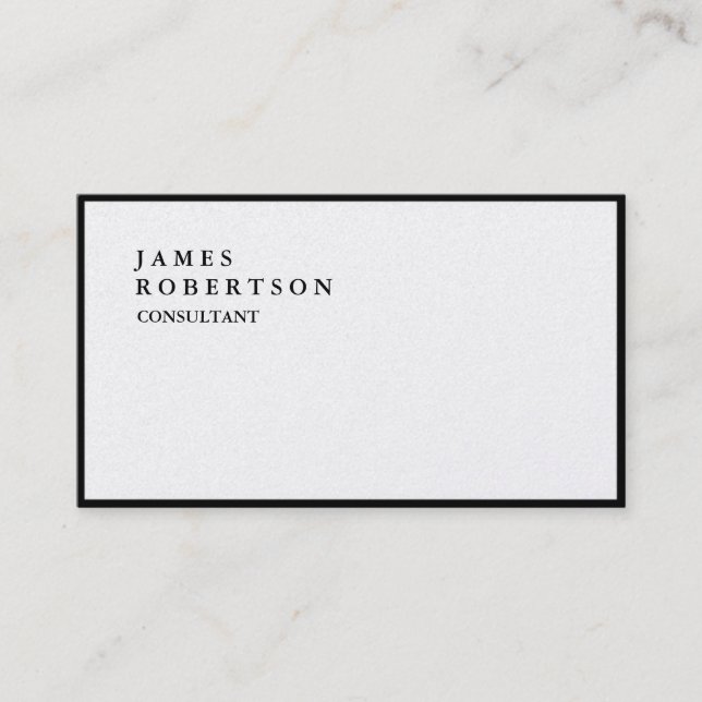 Exclusive Special Plain Trendy Business Card (Front)