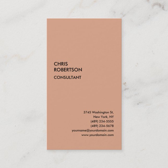Exclusive Special Tumbleweed Colour Modern Business Card (Front)