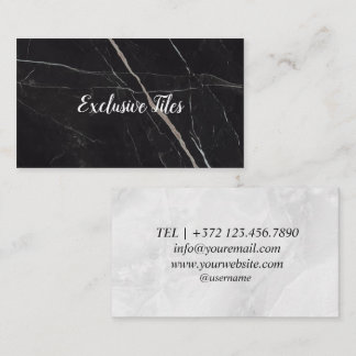 Exclusive Tiles Black Luxury  Natural Materials Business Card