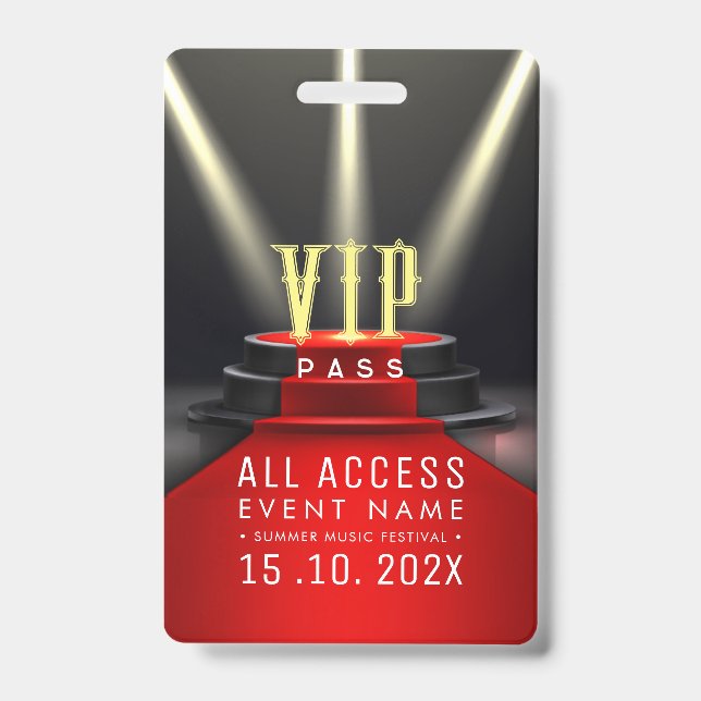Exclusive VIP Access Event ID Badge (Front)