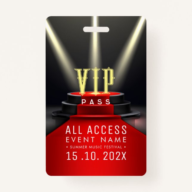 Exclusive VIP Access Event ID Badge (Front)