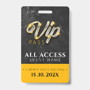 Exclusive VIP Access Event ID Badge