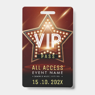 Exclusive VIP Access Event ID Badge