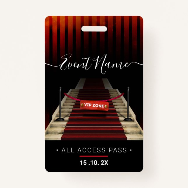 Exclusive VIP Access Event ID Badge (Front)