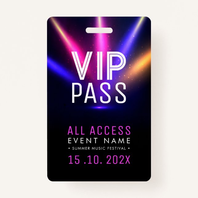 Exclusive VIP Access Event ID Badge (Front)