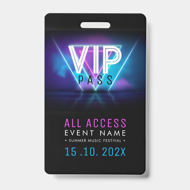 Exclusive VIP Access Event ID Badge (Front)