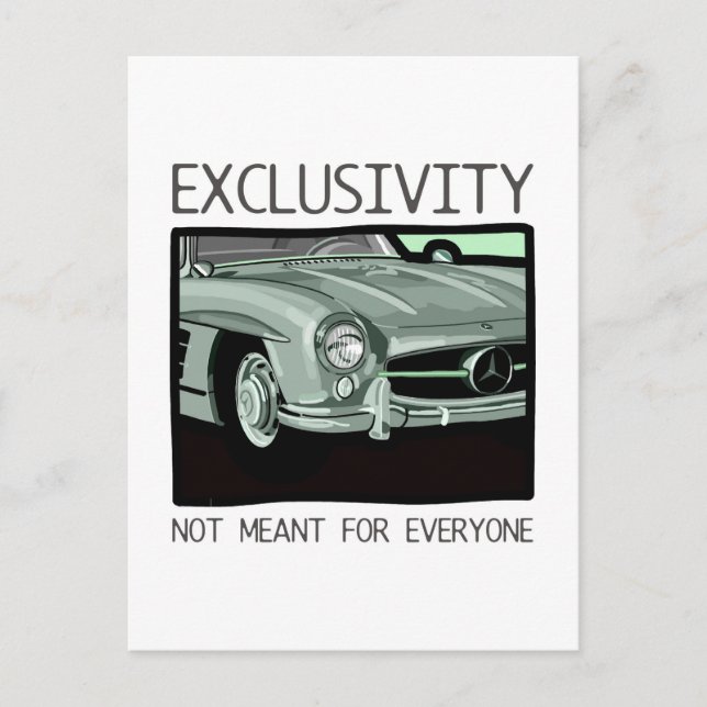 Exclusivity and wealth - old Gullwing classic car Postcard (Front)