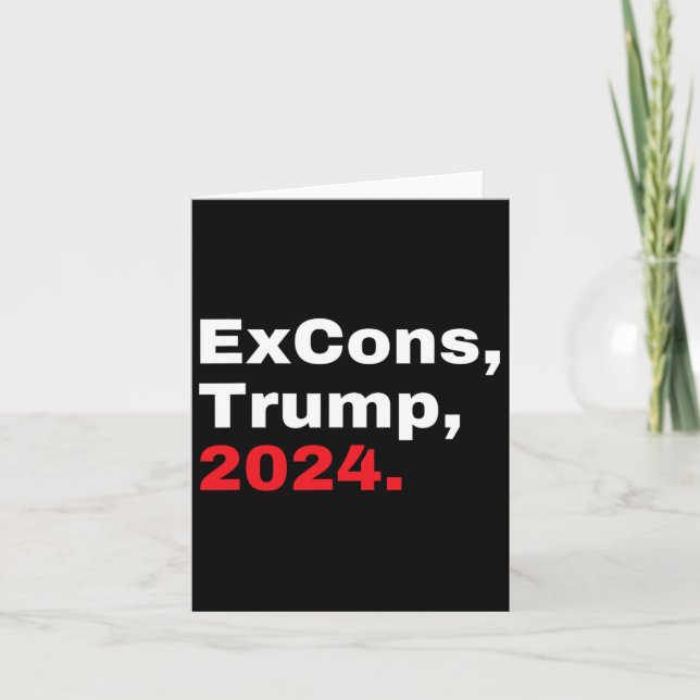 Excons Trump 2024 Trump Vance  Card (Front)