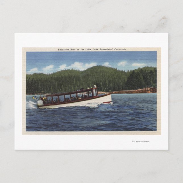Excursion Boat on the Lake Postcard (Front)
